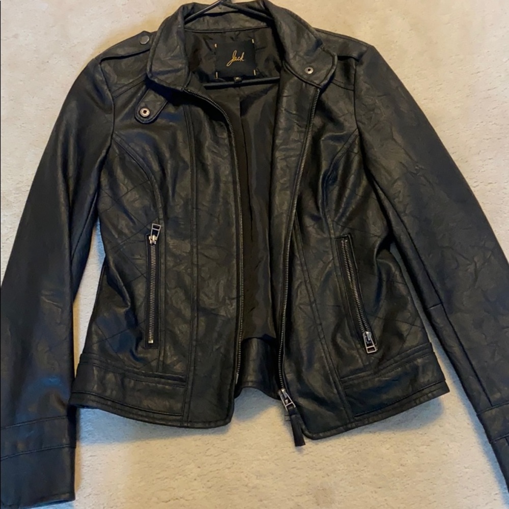 Faux leather jacket. Like new!!